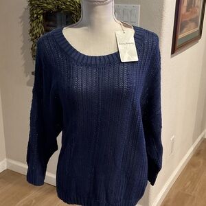 Tommy Bahama Navy Crew Neck Sweater